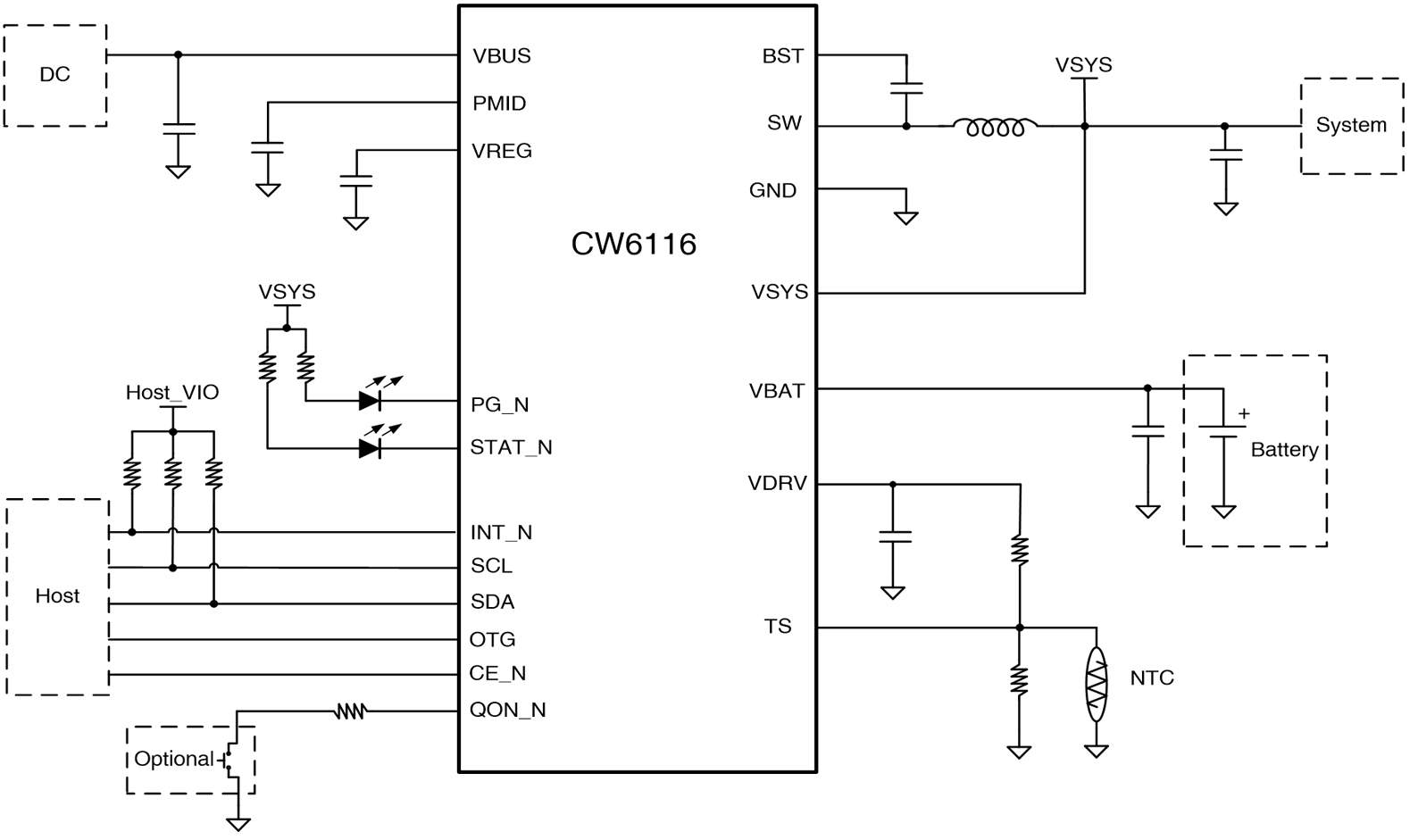 CW6116 3A¿ª¹ØÊ½³äµçоƬ֧³ÖµçԴ·¾¶ÖÎÀí